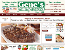 Tablet Screenshot of genesfamilymarket.com